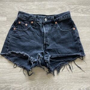 Levi’s Black 501 Denim Shorts